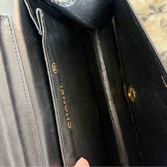 CHANEL Black Vintage Lizard Single Flap Bag Small GHW - Picture 9 of 15